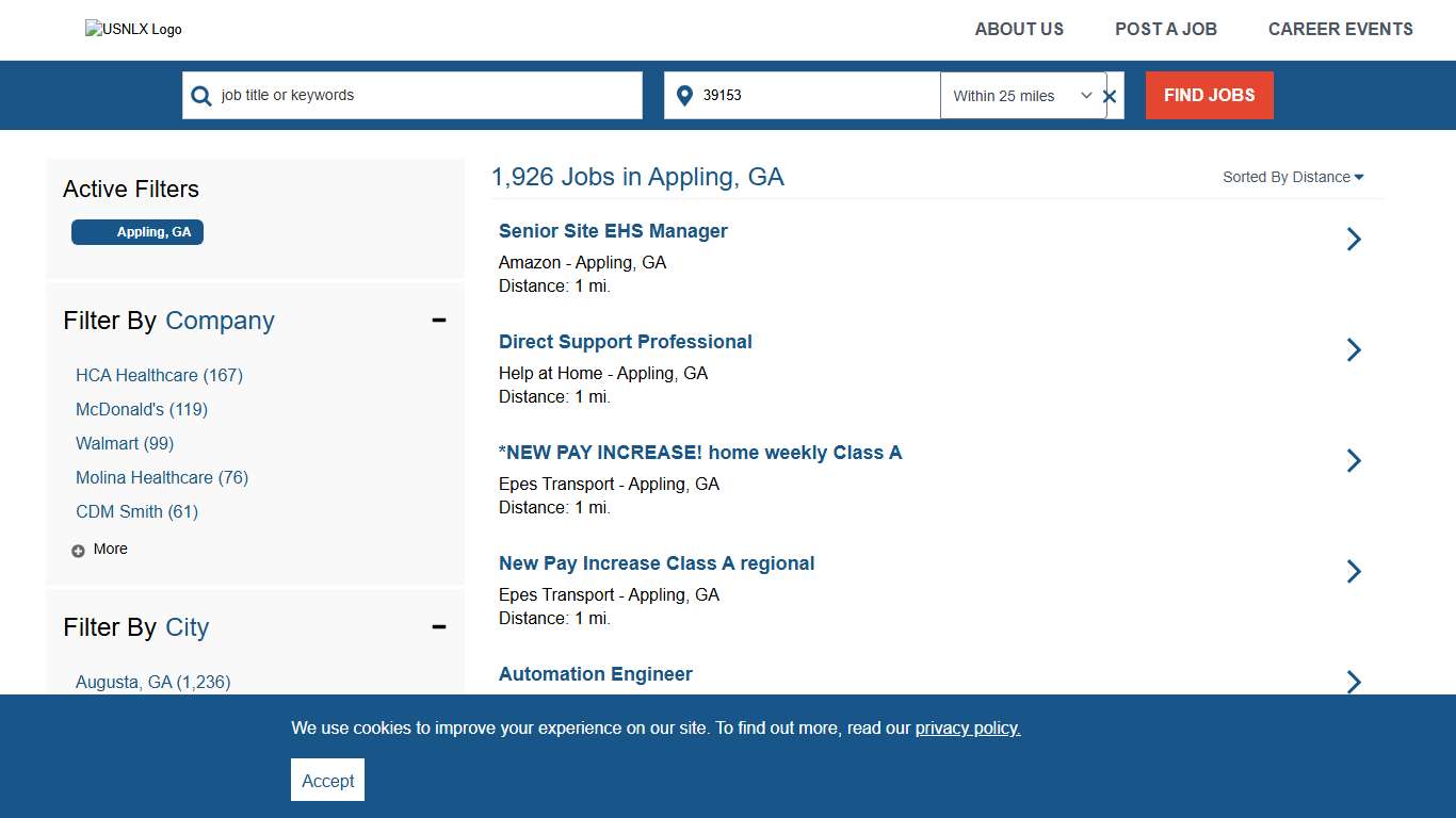 Jobs in Appling, GA | US National Labor Exchange